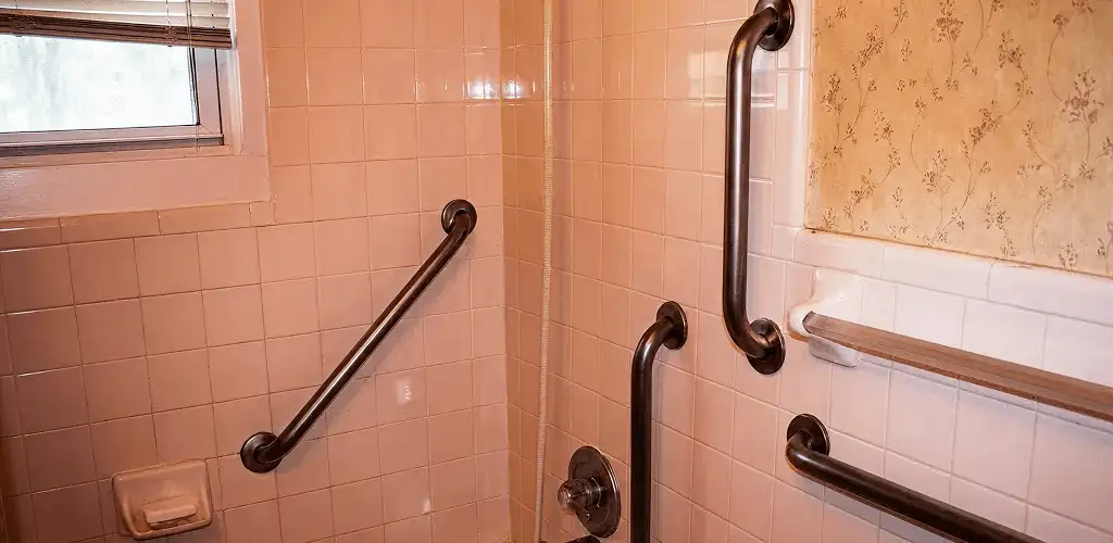 Shower grab bar installation for bathroom safety and accessibility in Norfolk, VA