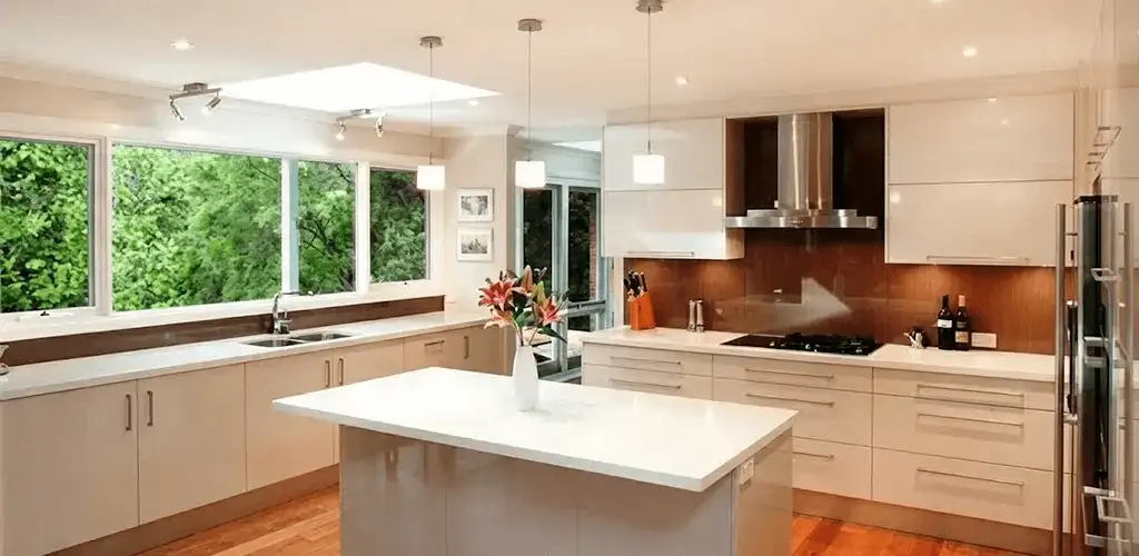 Kitchen cabinet refacing and remodel results in a modern kitchen in Norfolk, VA