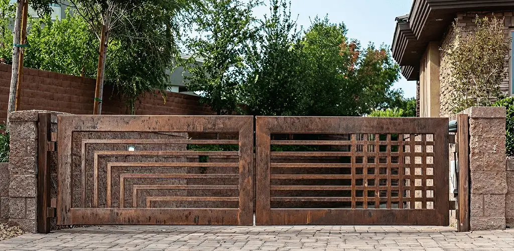 Custom driveway gate installation for a home entrance in Norfolk, VA