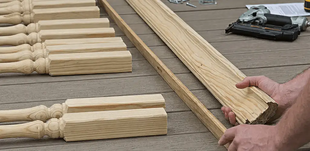 Handrail installation materials and wood components for stair rail work in Norfolk, VA
